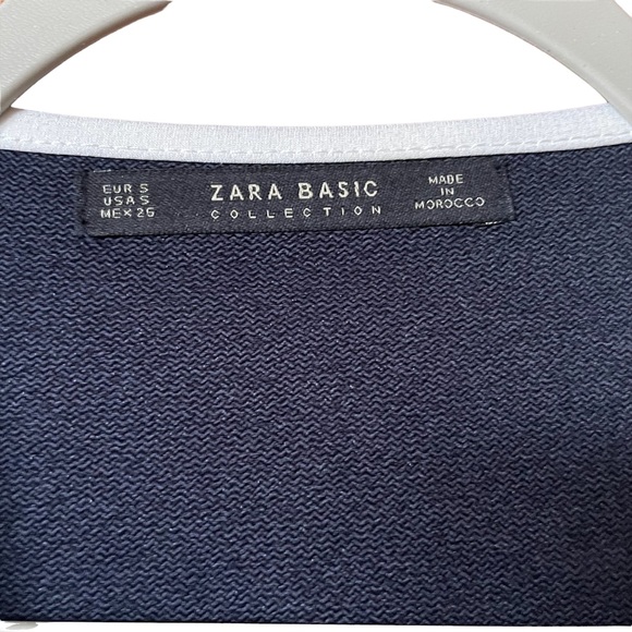 NWT Zara Women’s Black Blazer Cardigan Jacket Bell Sleeves Sz Small - Picture 3 of 7